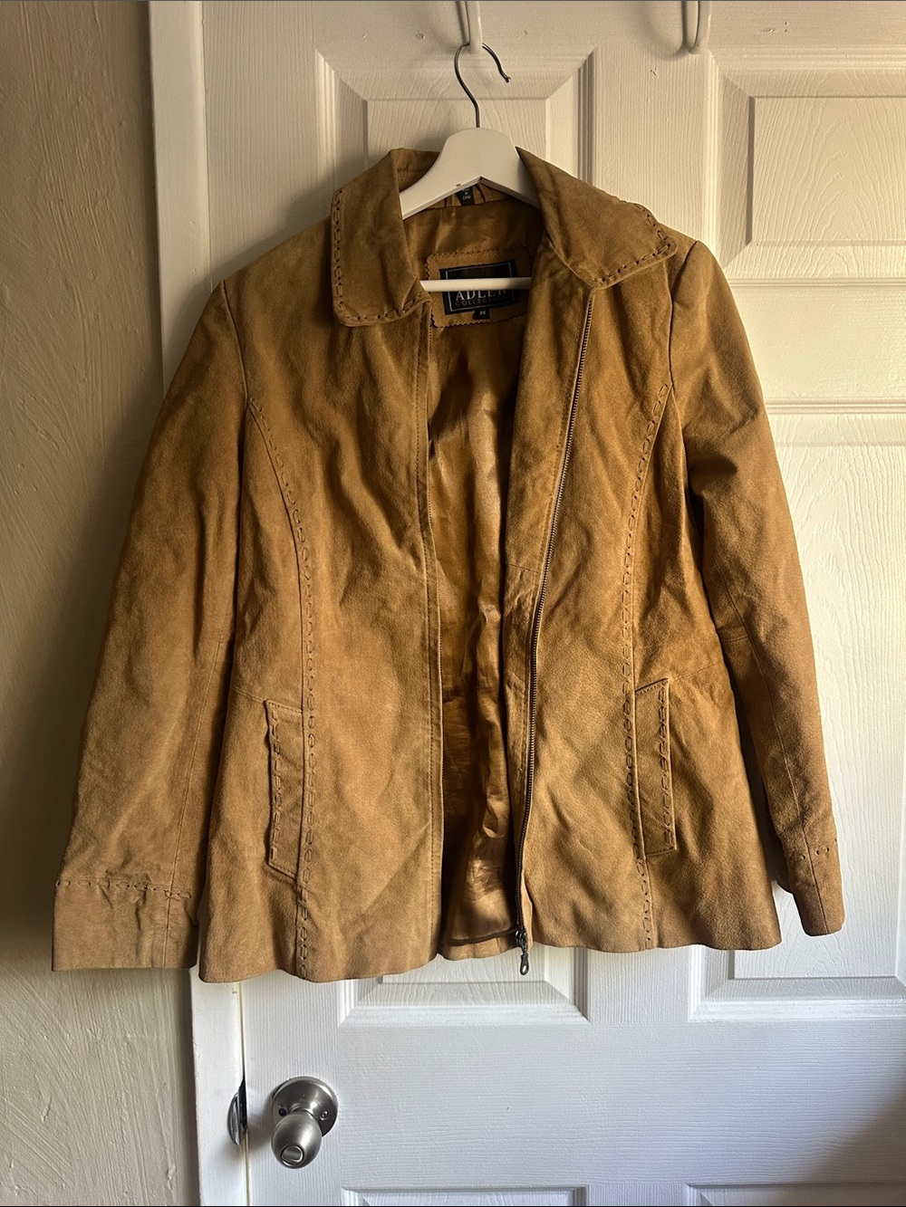 Adler Suede Zip-Front Jacket - Tan